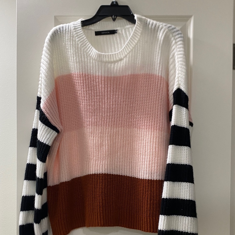 Stylish Striped Crew Neck Sweater